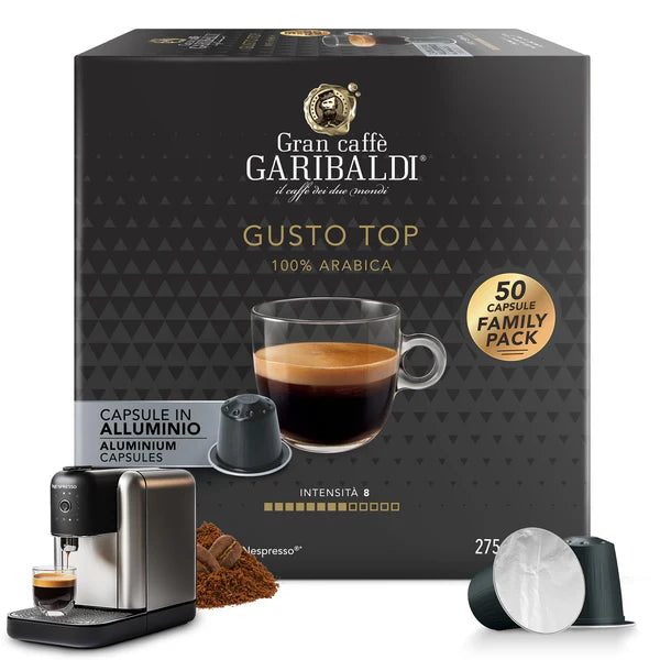 Gusto Top 100% Arabica (Black capsule) ( 200 capsules per box )